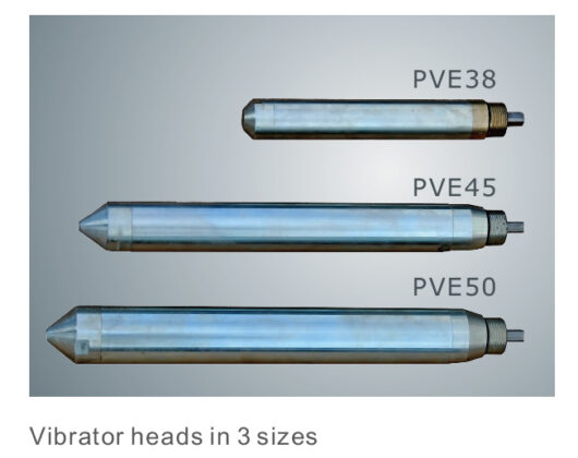 VIbrator heads in 3 sizes